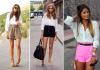 Skirt-shorts - what to wear with